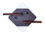 Настенный светодиодный светильник с выключателем, USB и полкой FW101 CF/WD кофе/дерево LED 3000K/4200K/6400K 12W 340*250*105