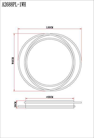 Потолочный светильник Arte Lamp SONNY A2688PL-1WH, 1хLED
