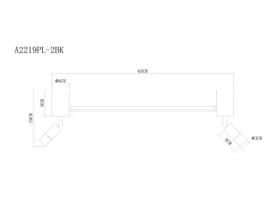 Спот Arte Lamp RASALAS A2219PL-2BK, 1хLED