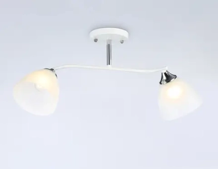Светильник подвесной TR303001/2 WH/CH/FR белый/хром/белый матовый E27/2 max 40W 560*140*240