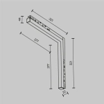 Трековый светильник Базис угловой / Basis Angle Exility 2700-6000K 24Вт 120° Dim Smart, TR102-24W-DS-W. TM Maytoni