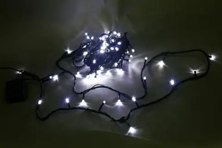 A-001A LED WT гирлянда светодиодная 10м 100LED с контроллером, зеленый провод