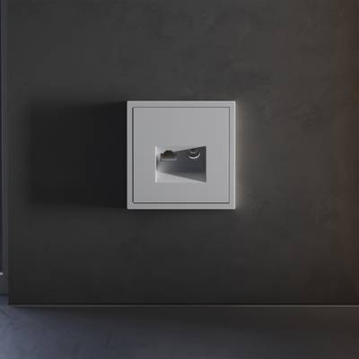 VLS002716 Накладка для розетки TV+RJ45 кат. 6, S70 (серый). (ТМ Maytoni)