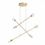 SL6104.203.06 Светильник подвесной ST-Luce Золотистый/Прозрачный,С пузырьками воздуха LED 6*3W 3000K