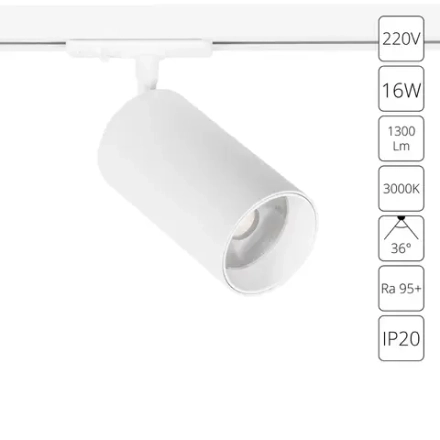 Трековый светильник Arte Lamp AERO A1337PL-1WH, 1хLED