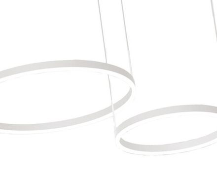 08219,01PA(4000K) Люстра диммируемая Тор белый w90*60(d40+60) h150 Led 60W (4000K) с пультом ДУ