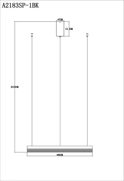 Подвесная люстра Arte Lamp MERCURY A2183SP-1BK, 1хLED
