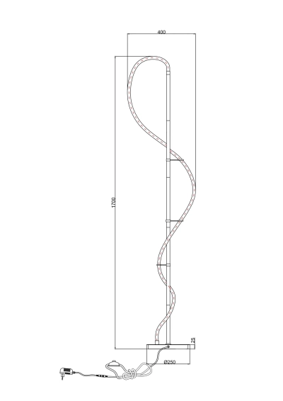 Торшер Arte Lamp KLIMT A2850PN-35BK, 1хLED