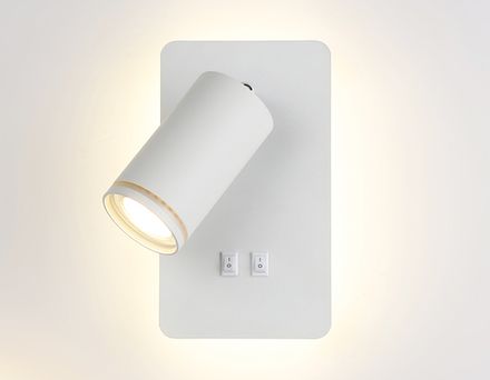 Светильник светодиодный настенный с выключателем FW2465 WH белый LED 4200K 9W 185*105*150