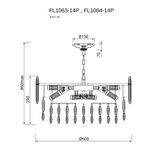 Люстра подвесная Сonstancia Gold FL1063-14P, E14х14