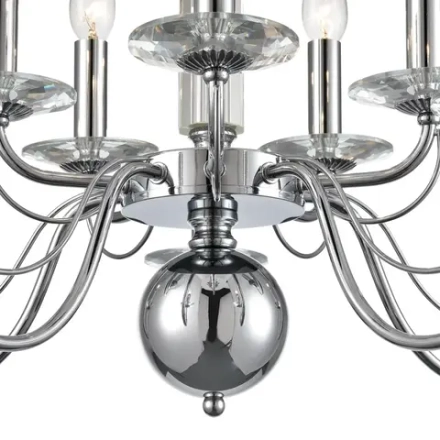 8034/10 CLASSI LN26 082 хром, металл/стекло Люстра подвесная Е14 10*40W 220V INCANTO