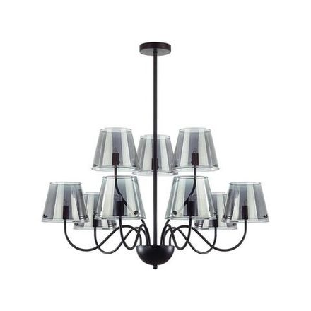 6570/9C MODERNI LN25 черный/дымчатый/металл/стекло Люстра потолочная G9 9*20W 220V SMOKY