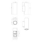 Фасадный светильник Arte Lamp TORCULAR A1807AL-2BK, 2хLED