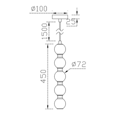 Подвесной светильник Adeline FL1201-5P, LED