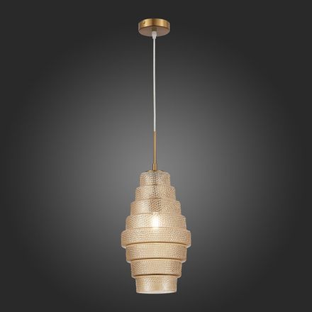 SL1001.203.01 Подвес ST-Luce Латунь/Коньячный E27 1*40W