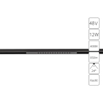 Магнитный трековый светильник Arte Lamp OPTIMA A7266PL-1BK, LED