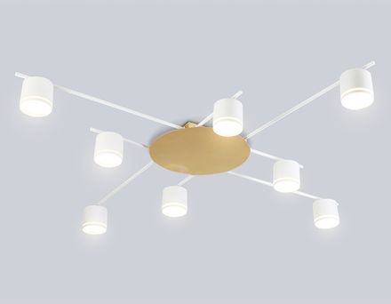 Светильник потолочный FL51759/8 WH/GD белый/золото GX53/8 max 12W 870*870*95