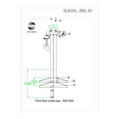 SL6101.203.01 Люстра подвесная ST-Luce Золотистый/Белый LED 1*10W 3000K