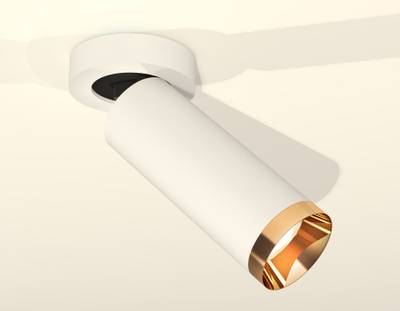 Комплект накладного поворотного светильника XM6342204 SWH/PYG белый песок/золото желтое полированное MR16 GU5.3 (A2228, C6342, N6134)