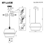 SL1354.413.01 Светильник подвесной ST-Luce Черный/Бежевый, Черный E27 1*40W