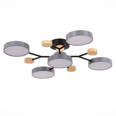 SLE6006-702-05 Светильник потолочный Серый/Серый LED 5*12W 3000K/4500K/6000K