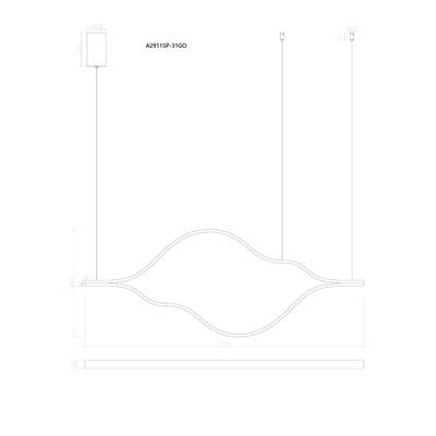 Подвесная люстра Arte Lamp ODYSSEY A2911SP-31GO, 1хLED