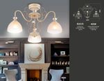 Потолочная люстра TR3055/3 BG/GD/FR бежевый/золото/белый матовый E27/3 max 40W D600*380