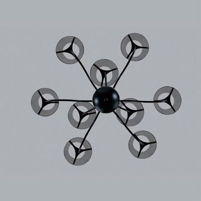 6570/9C MODERNI LN25 103 черный/дымчатый/металл/стекло Люстра потолочная G9 9*20W 220V SMOKY