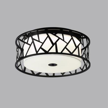 7700/40L AVRA LED SN 34 Светильник металл/ткань/стекло/белый/черный LED 40Вт 3000-6000K D500 IP20 пульт ДУ FABIANA