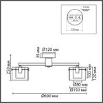 8261/5C MODERNI LN26 металл/стекло, хром/прозрачный Люстра потолочная E14 5*40W 220V VERDI