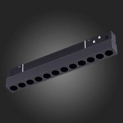 ST806.436.12 Магнитный трековый светильник Черный LED 1*12W 3000K 550Lm Ra&gt;90 36° IP20 L220xW22xH44 48VV
