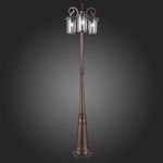 SL080.425.03 Светильник уличный наземный ST-Luce Темный кофе/Прозрачный, Темный кофе E27 3*100W