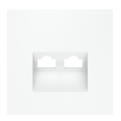 VLS001402 Накладка для розетки компьютерной двойной RJ45+RJ45 кат.6, S70 (белый матовый). (ТМ Maytoni)