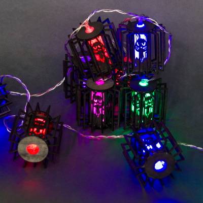 A-482 гирлянда светодиодная, прозрачный провод 2м, 10 LED с насадками