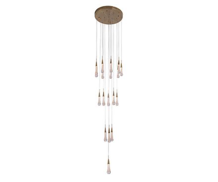 07861-18A,36 Люстра каскадная Гутта латунь d50 h300 Led 54W (3000k)
