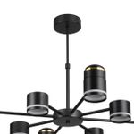 8234/8C COMFI LN25 черный, металл/акрил Люстра потолочная LED GX53 8*10W + LED-проектор 4*5W 2700К 220V VIRSAVA