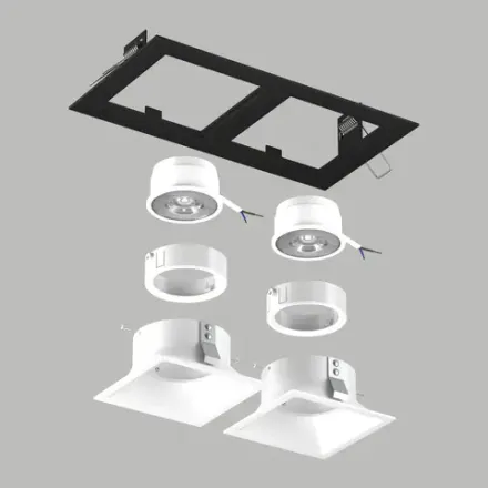 D5270606WMOD Светильник DOMINO QUADRO под LED модуль/лампу МR16 (214527+214506+214506+214006+214006)