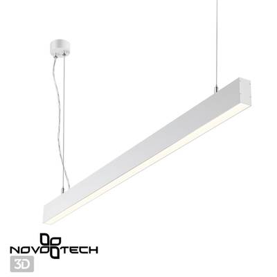 358877 OVER NT22 210 белый Светильник подвесной светодиодный (длина подвесов 1,2м) IP20 LED 4000K 40W вниз + 12W вверх 220V ITER