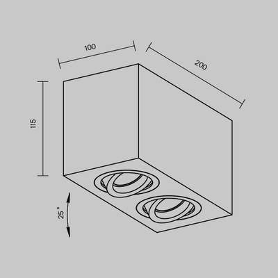 Потолочный светильник Atom GU10х2, C017CL-02B. TM Maytoni