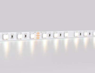 Светодиодная лента с регулировкой температуры света GS4101 5050 60Led/ 14W m/ 24V IP20 CCT 3000-6500K/ 5000*10*1.87mm/ кратность резки 25mm (3 конт.)