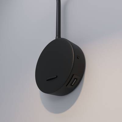 Светильник настенный светодиодный Stem с USB-портом и выключателем 40120/LED черный