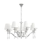 8316/8 CLASSI LN26 хром/белый, металл/хрусталь/текстиль Люстра E14 8*40W 220V MAGDA