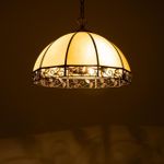 Citilux Шербург-2 CL440231 Люстра витражная подвесная Бронза