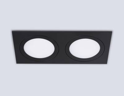 Светильник встраиваемый TN6615/2 BK черный IP44 GX53/2 max 15W  215*110*24