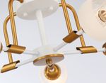 Светильник подвесной TR303323/5 WH/GD/CL/FR белый/золото/прозрачный/белый матовый E27*5 max 60W D620*200