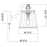 Бра Arte Lamp TALITHA A4047AP-1CC, 1хE14