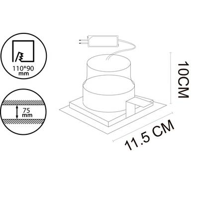Точечный встраиваемый светильник Arte Lamp PRIVATO A7007PL-1WH, LED