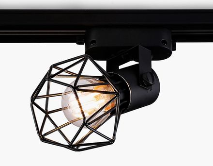 Светильник трековый GL5002 BK черный E27 max 40W D96*163