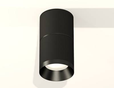 Комплект накладного светильника XS7402161 SBK/PBK черный песок/черный полированный MR16 GU5.3 (C7402, A2071, C7402, N7031)