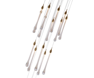 07860-18A,36 Люстра каскадная Асмер латунь d50 h300 Led 54W (3000k)